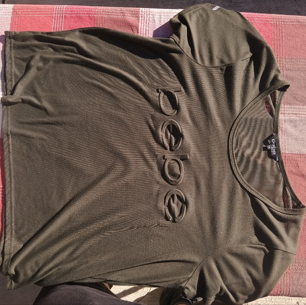 Women's top grey bebe shirt